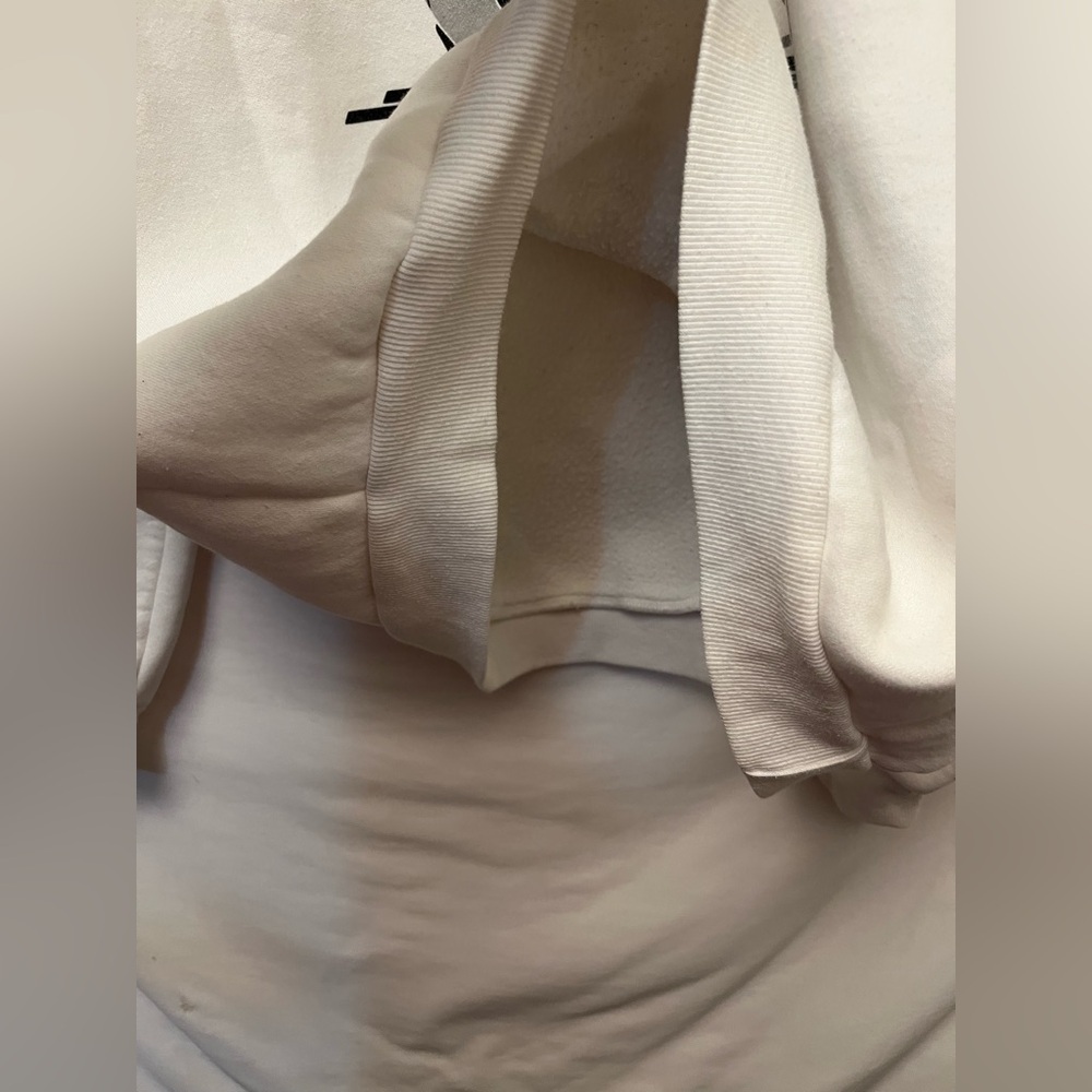 Edikted Champion White Pullover Oversized Thick Hoodie with Graphic Print XS - Picture 2 of 9